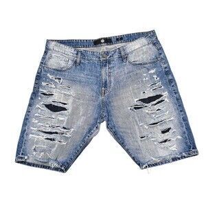 Jordan Craig Denim Mens 40 Shorts Acid Wash Distressed Ripped Streetwear Jorts